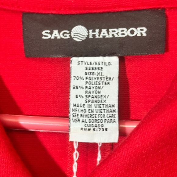 65. NWT Sag Harbor Red 4 Anchor Button Blazer Size XL - Picture 8 of 8